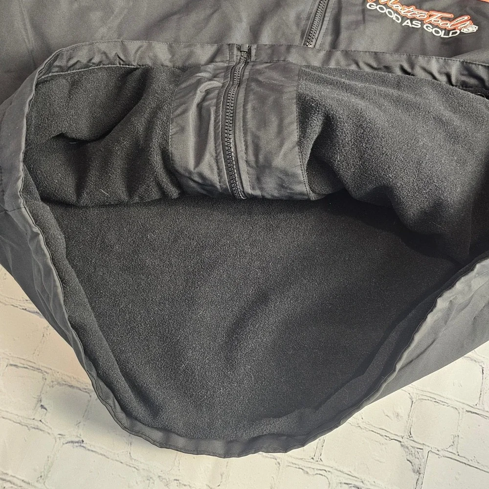 Matco Tools Jacket Mens XL Black Orange Fleece‎ Lined Mechanic Jacket Zip Up